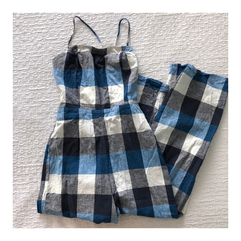 FINAL SALE!! Forever 21 Plaid Linen Jumpsuit